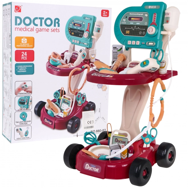 Set medical mobil pentru copii cu panou EKG