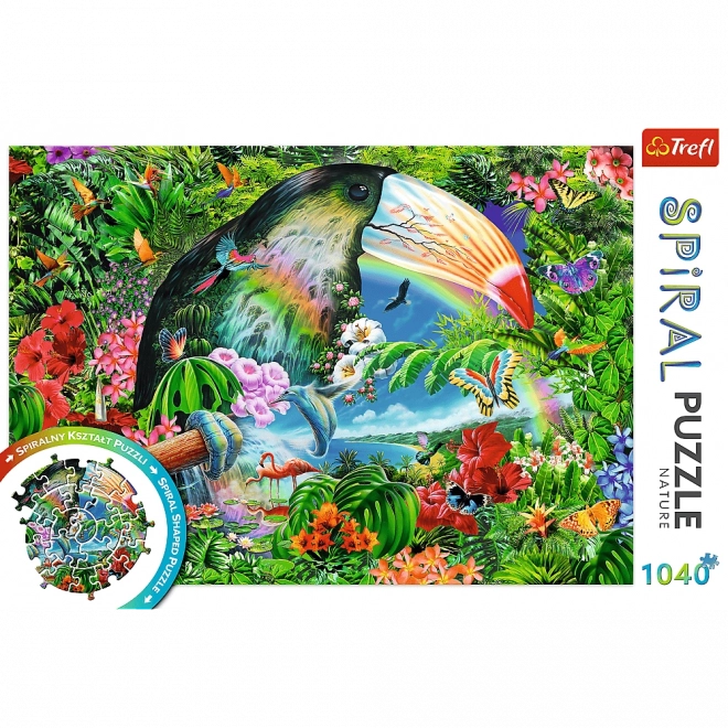 Puzzle spiral animale tropicale 1040 piese