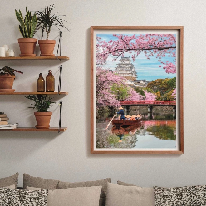 Puzzle Himeji Castle primăvara 1000 piese