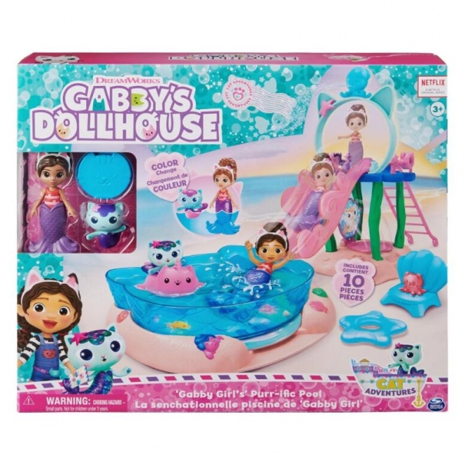 set figurine casa pisicii lui gabi distracție la piscină