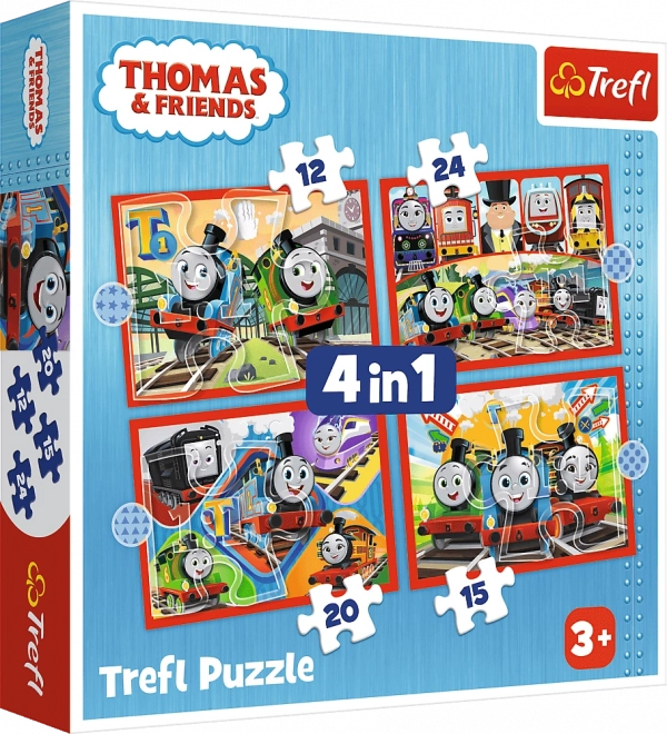 Puzzle Thomas și Prietenii 4 în 1