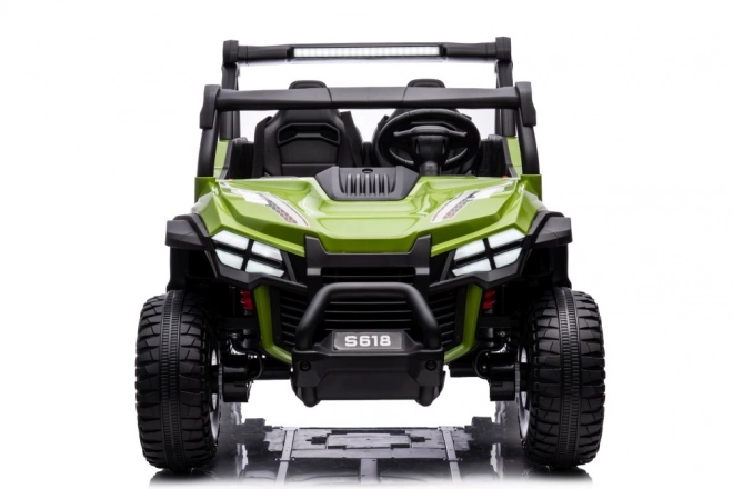 Mașină electrică verde 4x4 pentru copii