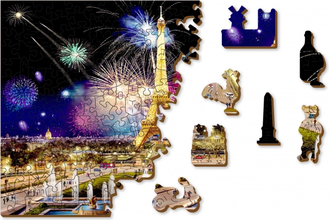 Puzzle de lemn Noaptea Parisului