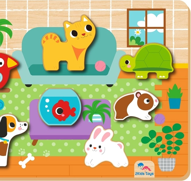 Puzzle de inserare Animăluțe de la 2Kids Toys