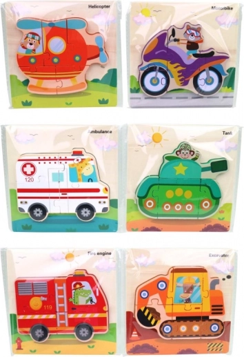 Puzzles din lemn Vehicule de Transport
