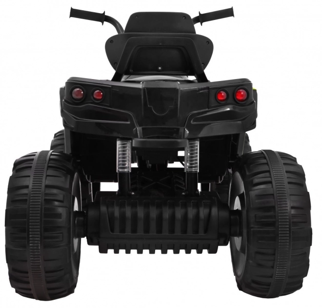 ATV cu 4 roți 2,4 GHz pe baterie pentru copii negru + telecomandă + roți EVA + radio MP3 + start lent