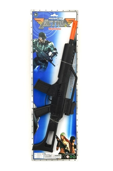 Pistolă plastic cu scântei, 53cm, cu volant