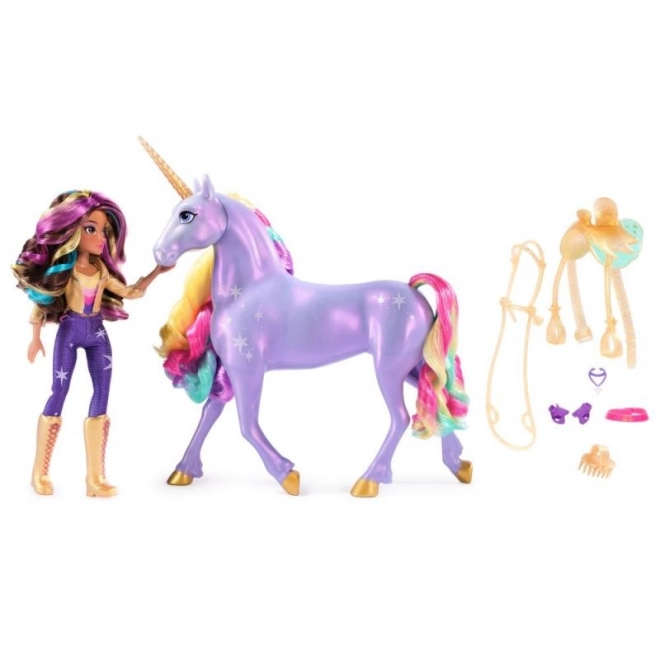 set unicorn academy wildstar cu păpușa sophia 24cm