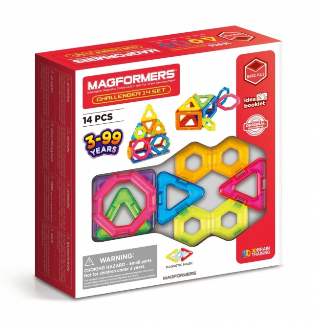 Blocuri magnetice Magformers Challenger, set 14 piese