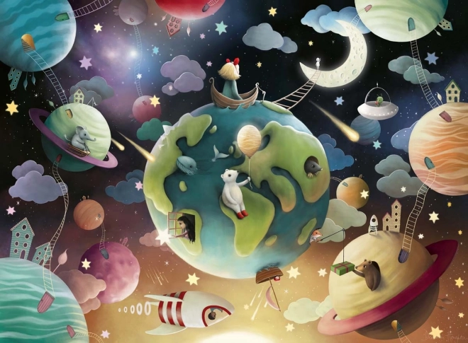 Puzzle copii Planeta de joacă - 100 de piese Ravensburger