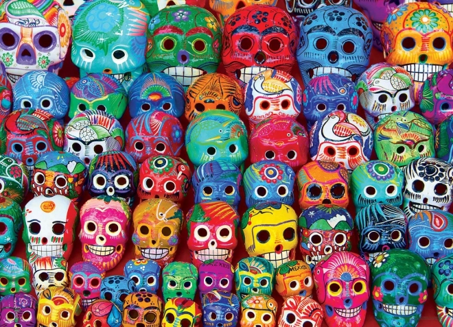 Puzzle cu cranii mexicane traditionale 1000 piese