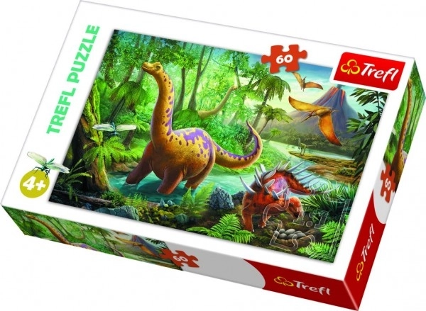 Puzzle 60 de piese - aventurile dinozaurilor