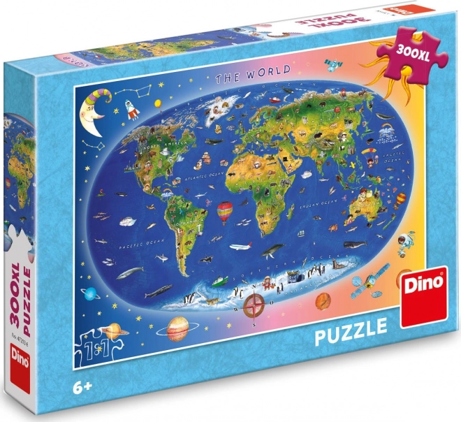 Puzzle Dino Harta Lumii XL