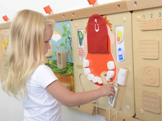 Tablă senzorială igiena orală Montessori