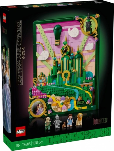 lego wicked tablou emerald city – set de perete pentru adulți