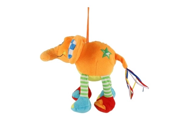 Elefant de pluș colorat 17 cm