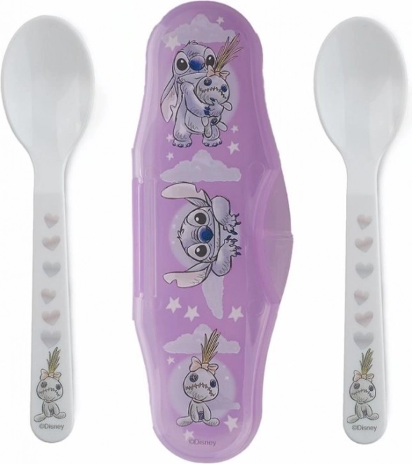 Set de lingurițe pentru copii cu husă Lilo și Stitch