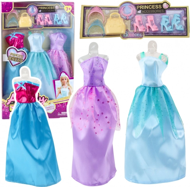 Set de rochițe și accesorii pentru păpuși ANLILI – 9 piese