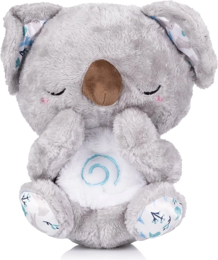 Jucărie de pluș care „respiră” cu muzică koala albă/gri