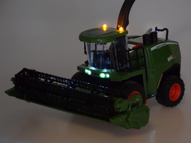 Tractor combină verde multifuncțională cu lumini și sunete
