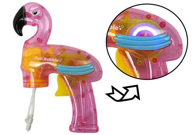 Pistol de baloane de săpun flamingo roz