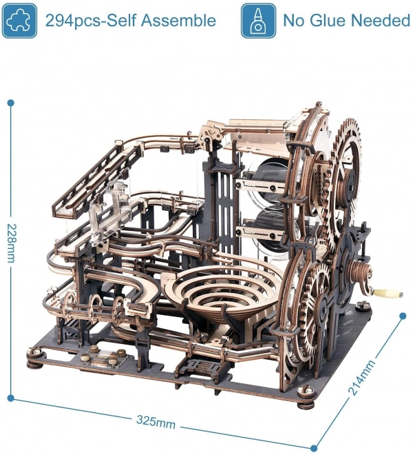 Puzzle 3D din lemn Robotime Rokr - Pista cu bile Noaptea în oraș