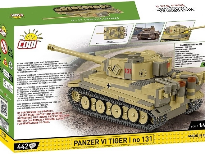 Model tanc Panzer VI Tiger I nr. 131 de la COBI