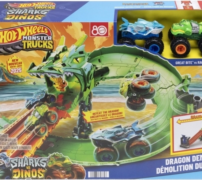Hot Wheels Monster Trucks Traseu Distrugerea Dragonului
