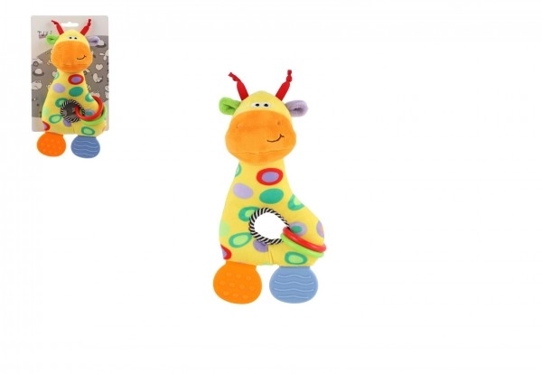 Girafă de pluș cu jucărie de dentiție 24cm