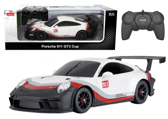 Mașină RC Rastar Porsche 911 GT3 alb-gri