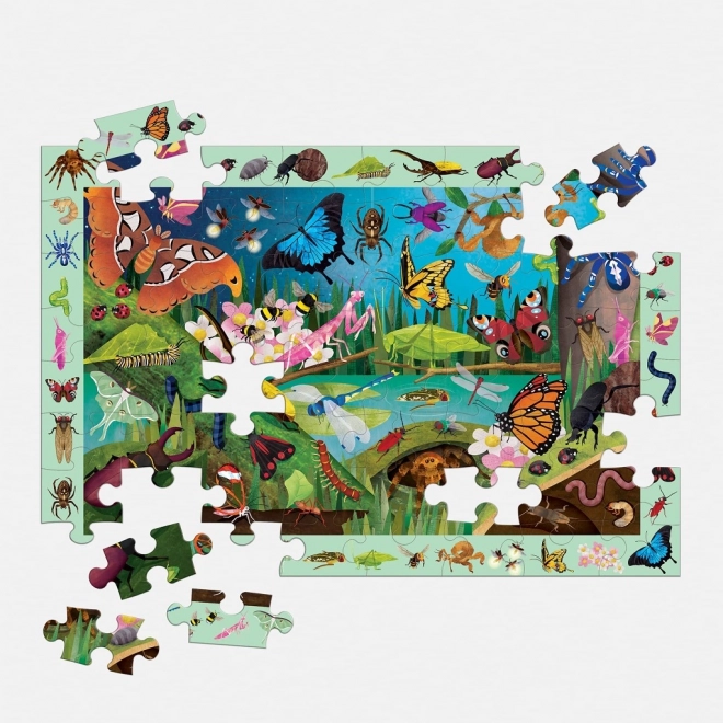 Puzzle Brouci și Fluturi 64 piese