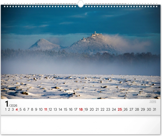 Calendar de perete Panoramata Cehia 2026