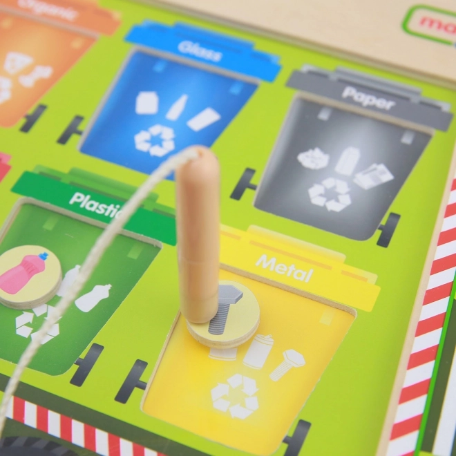 Tablă Magnetică de Sortare a Deșeurilor Masterkidz Camion de Reciclare Montessori