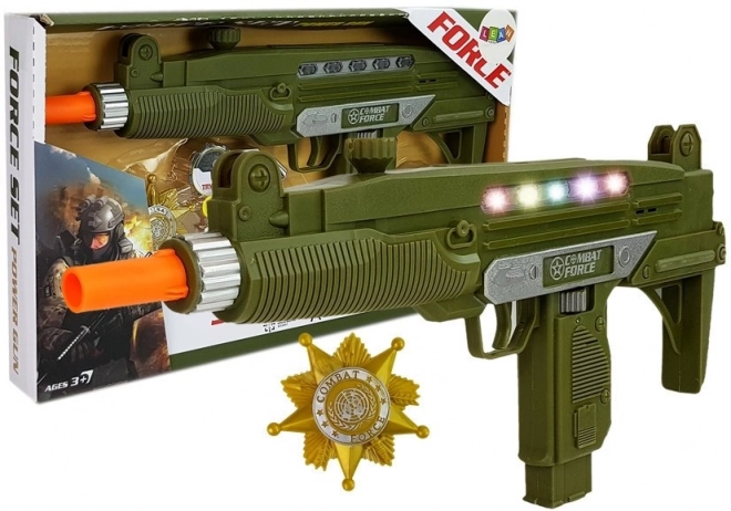 Set militar pistol sunete lumini și insignă