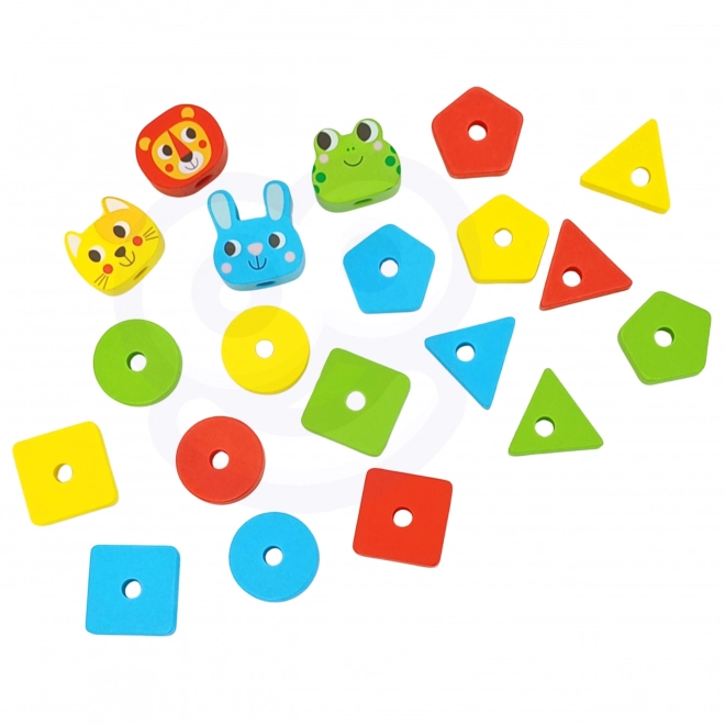 Piramidă Montessori cu animăluțe Woopie Green