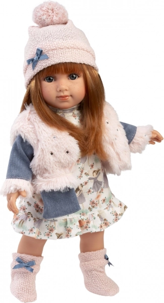 Păpușă realistă cu corp textil moale 35 cm Llorens NICOLE