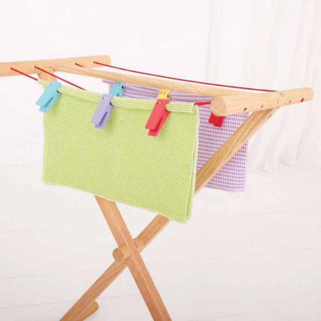Uscător de rufe din lemn Bigjigs Toys