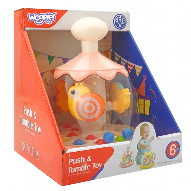Băţ muzical cu animale Woopie roz