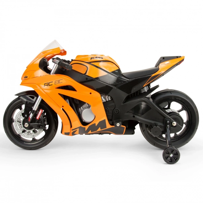 Motocicletă electrică pentru copii INJUSA 6493 KTM RC8C 12V cu sunete