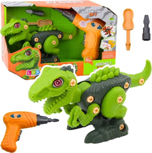 Dinozaur verde DIY cu bormașină