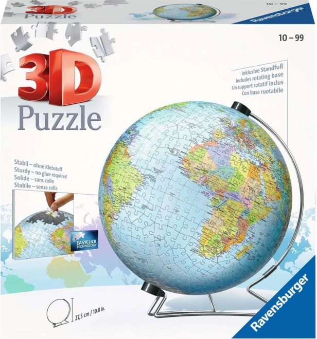 Puzzle 3D Glob Dziecinny 540 Piese