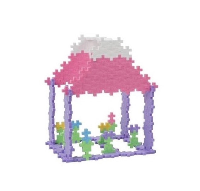 Set PlusPlus Mini Mix 600 piese pastel/neon cu 2 plăci constructive