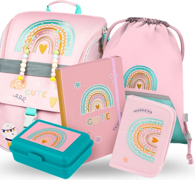 Set școlar BAAGL Zippy Duha roz