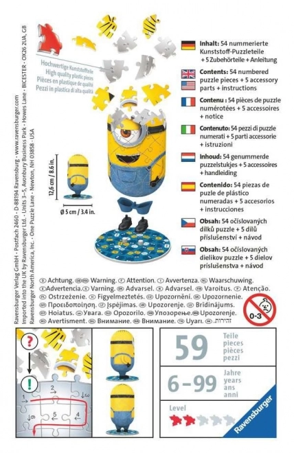 Puzzle 3D minioni 2 în blugi