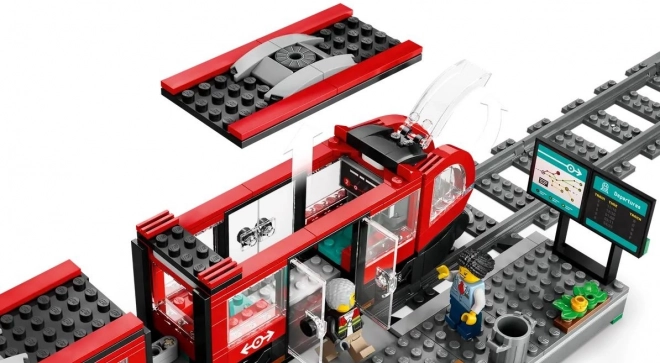 Tramvai Lego City cu stație