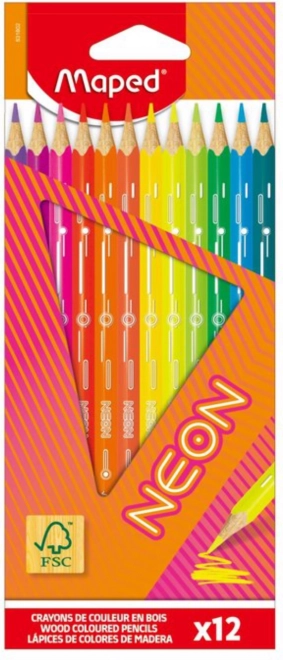 Creioane colorate Maped Neon 12 buc