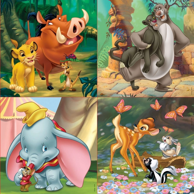 Puzzle educa povești Disney 4 în 1