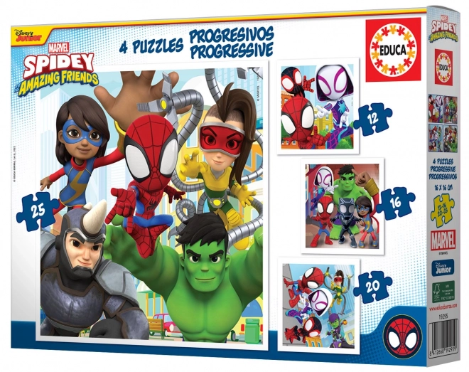 Puzzle Spidey și prietenii săi uimitori 4 în 1