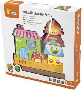 Puzzle magnetice din lemn Viga – Scufița Roșie