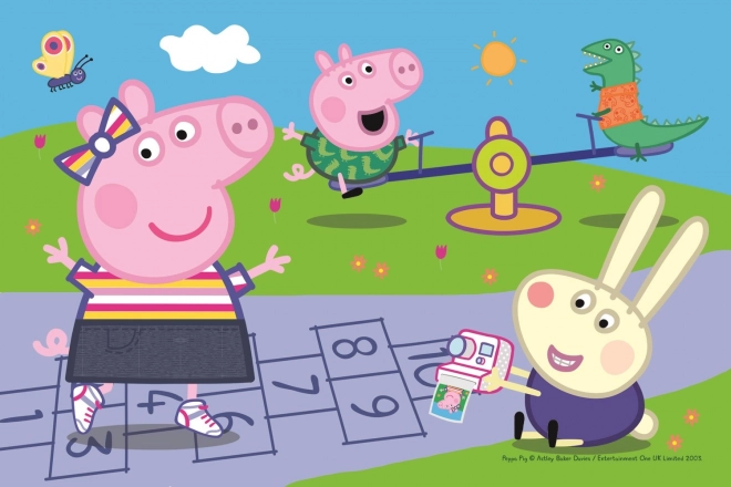 Puzzle 54 piese Zi fericită Peppa Pig